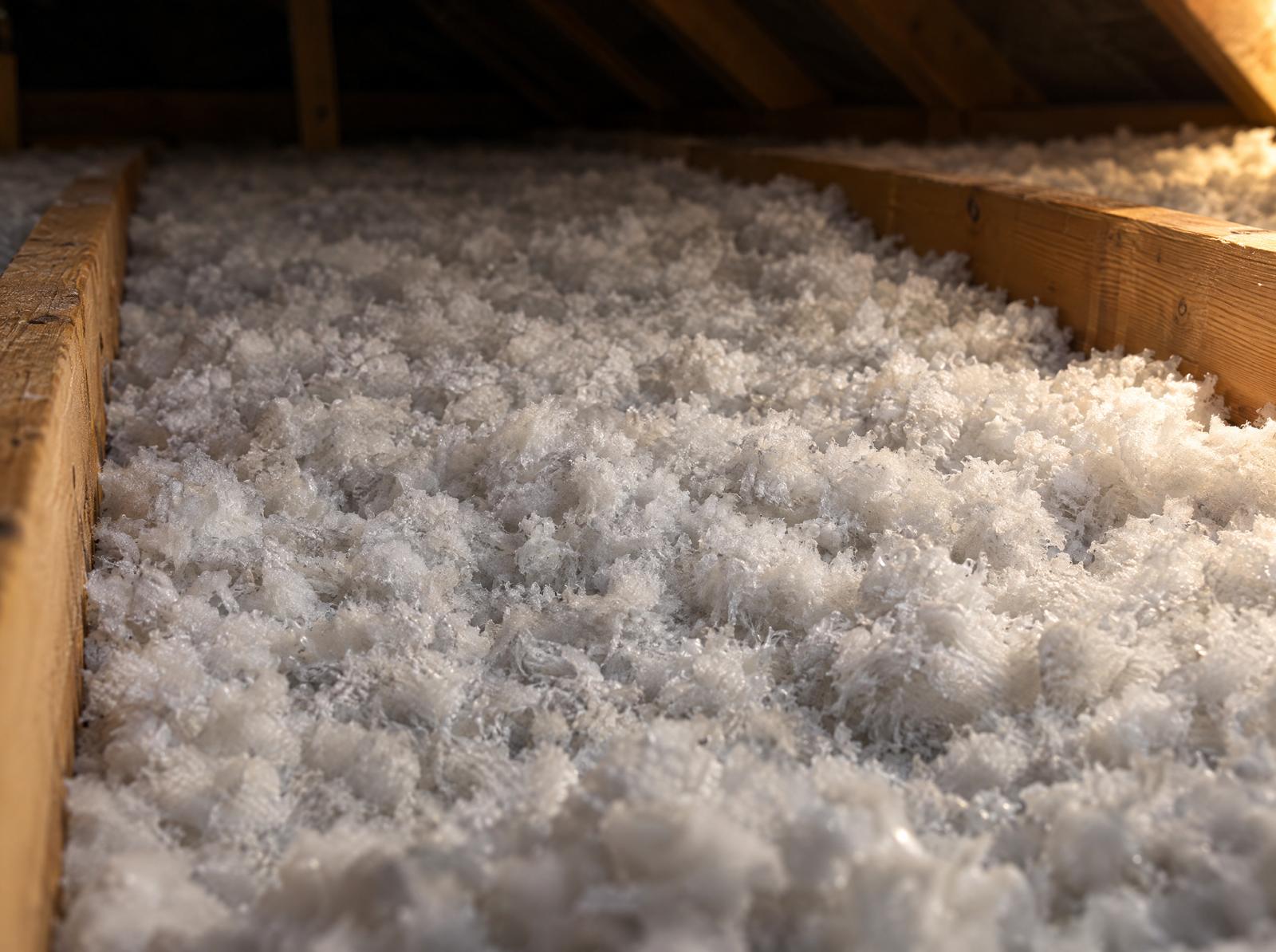Clean blown-in insulation